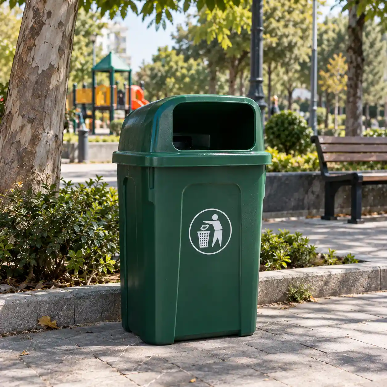 سطل زباله پلی اتیلن پارکی