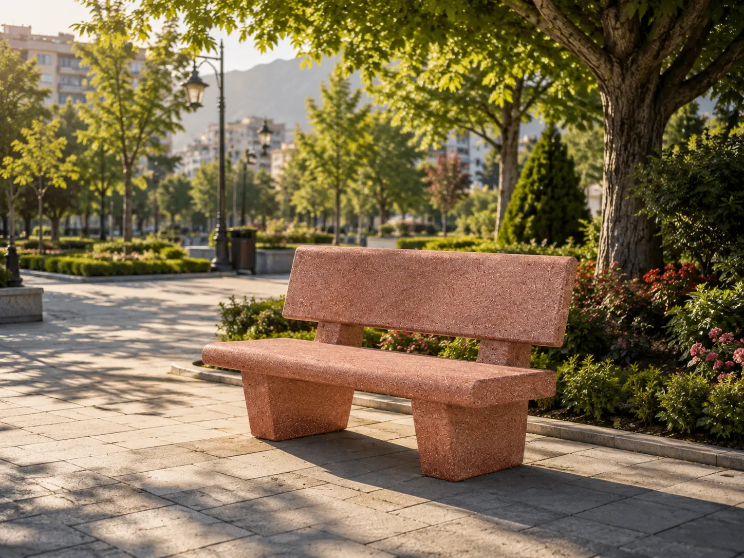 نیمکت پارکی بتنی