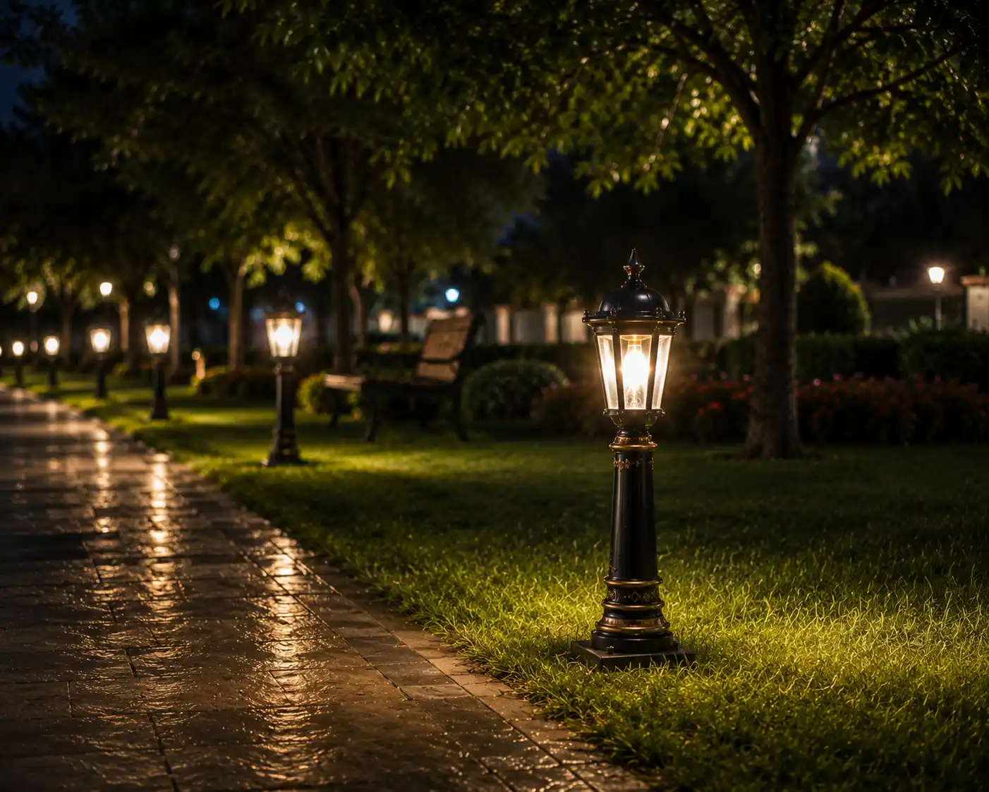 پایه چراغ چمنی کلاسیک